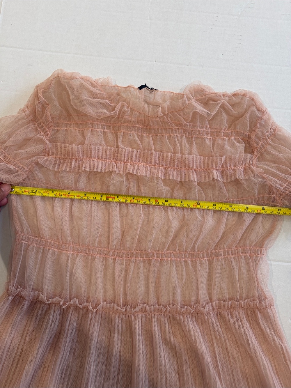 Topshop  sheer pink tulle dress / tunic size 6 - Picture 4 of 7